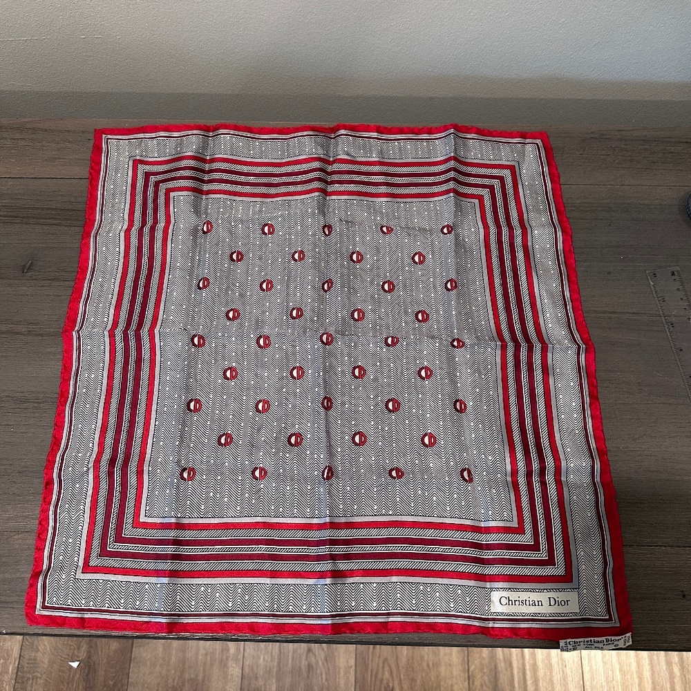 Christian Dior Vintage Silk Scarf